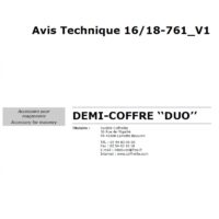 Avis Technique 16/18-761_V1 -DEMI-COFFRE ‘‘DUO’’