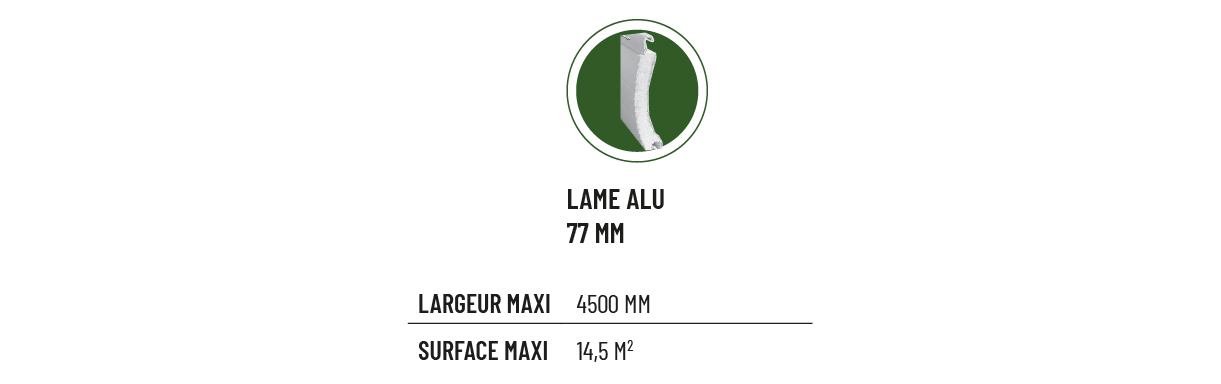 lame alu 77mm portes de garage